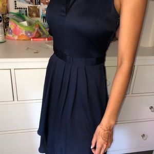 Navy blue formal banana republic dress